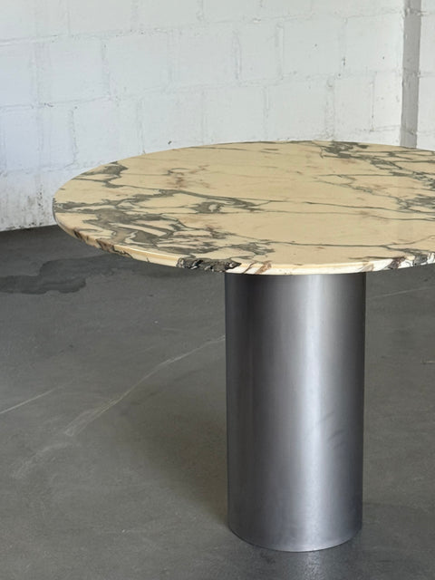 Stół jadalniany 100 cm marmur Calacatta