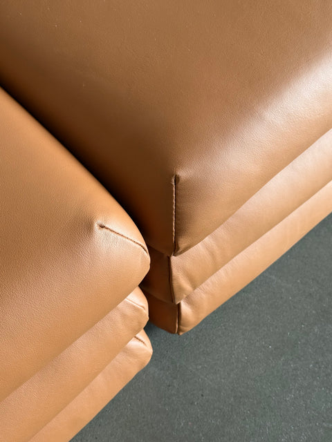 Sofa modułowa Biszkopt skóra naturalna karmel