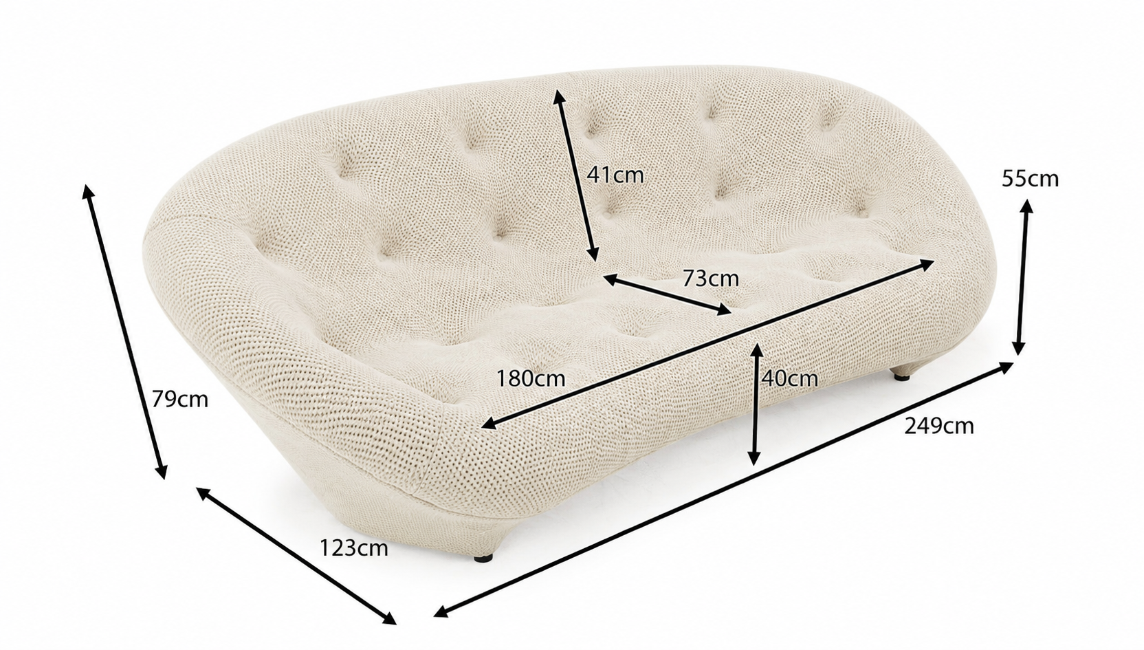 sofa Ligne Roset Ploum w kolorze coconut milk SUPER CENA