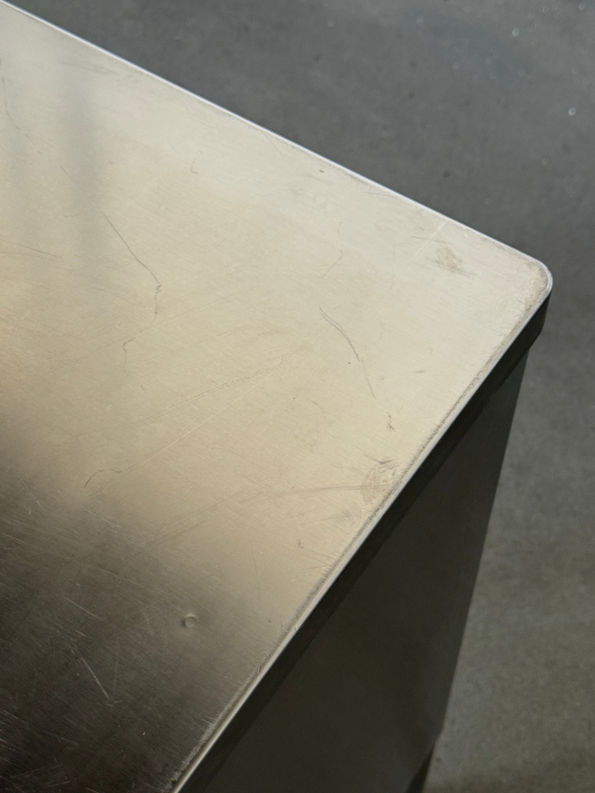 stainless steel Atlas desk, 1980s