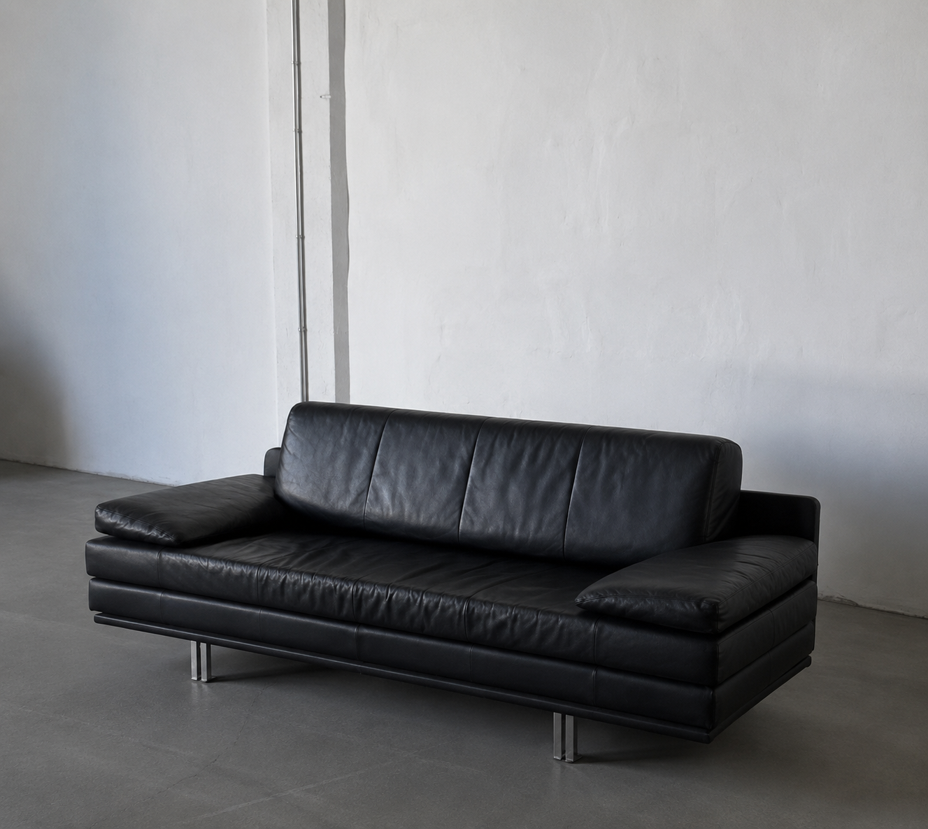 Sofa z funkcją spania, lata 80, chrom