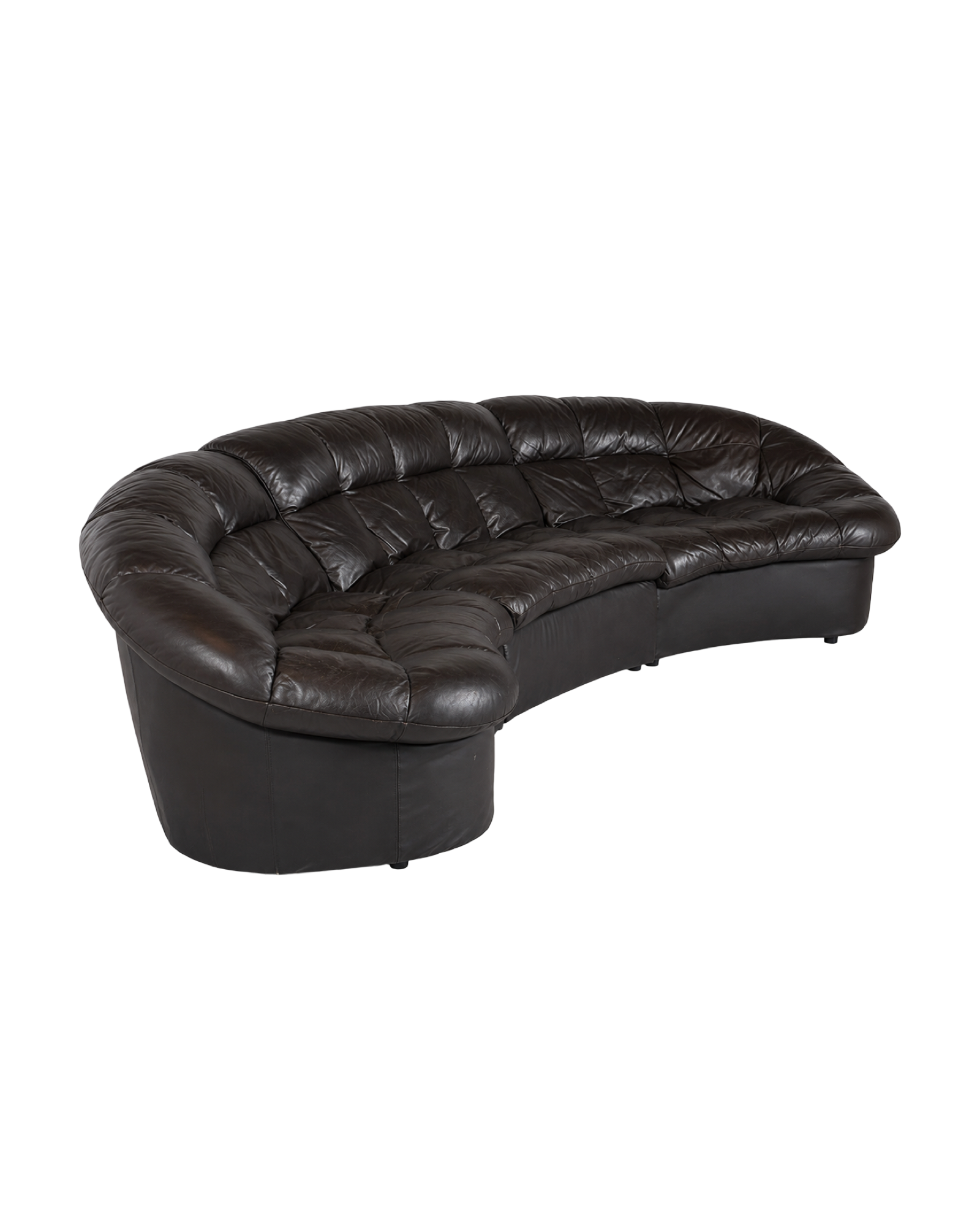 sofa modułowa Rogal, skóra naturalna, lata 90, super comfy