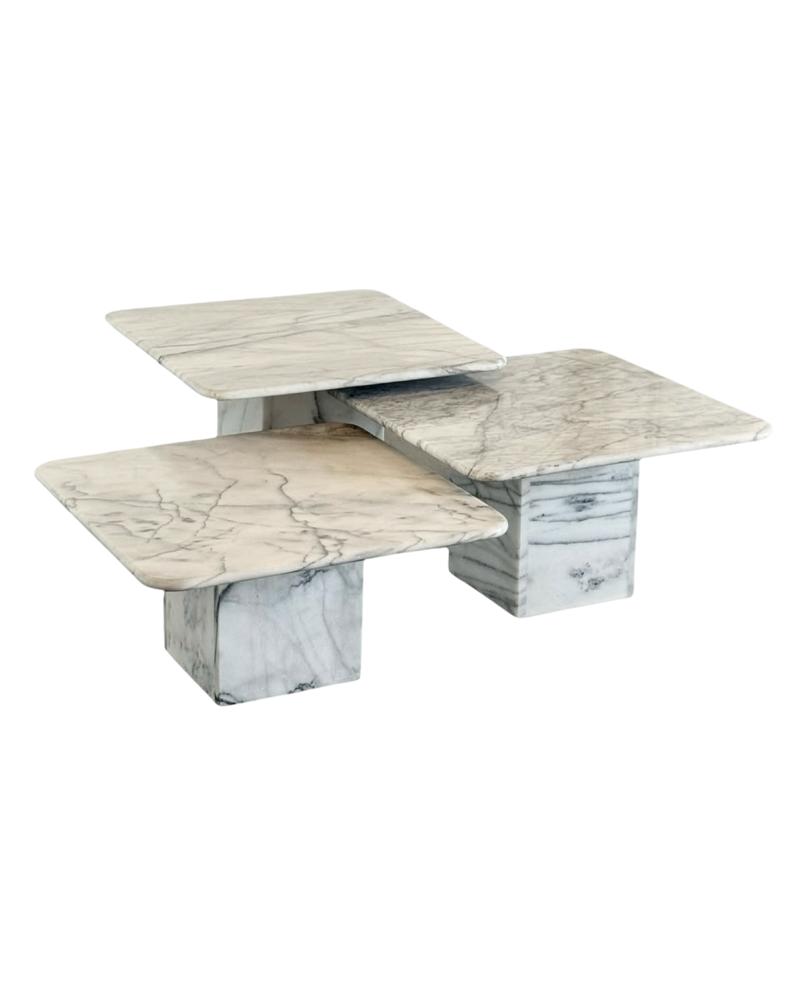 stoliki marmur Carrara, Włochy lata 80/90