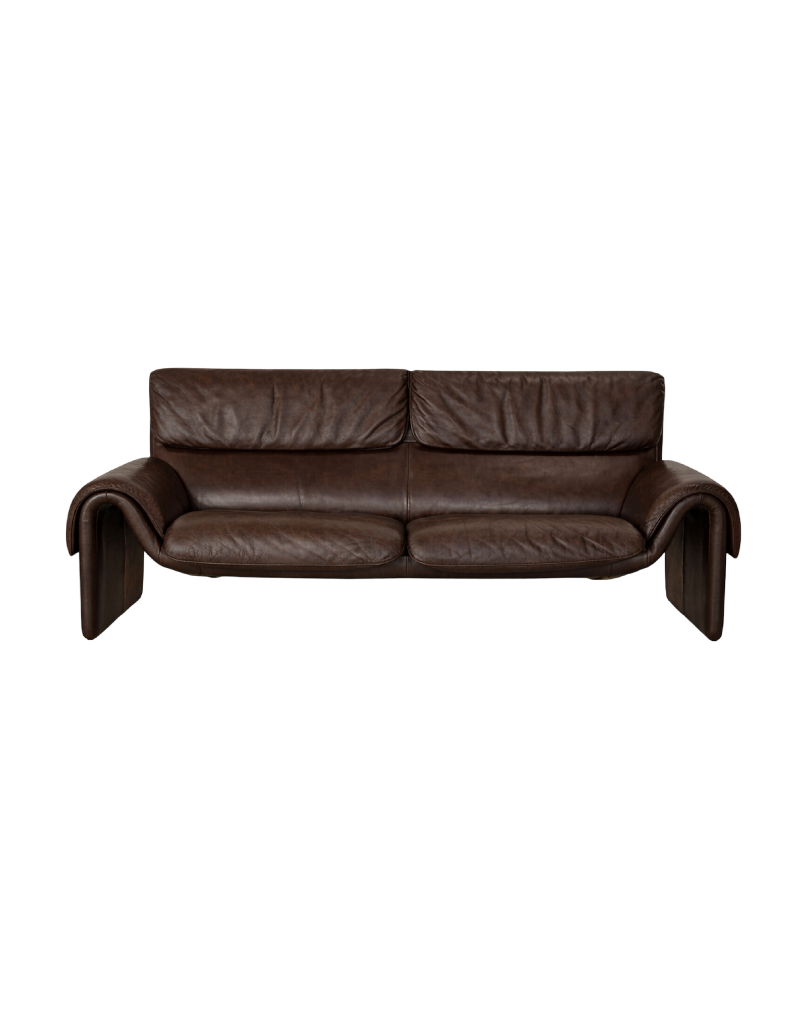 sofa De Sede, DS-2011, skóra naturalna w kolorze gorzkiej czekolady