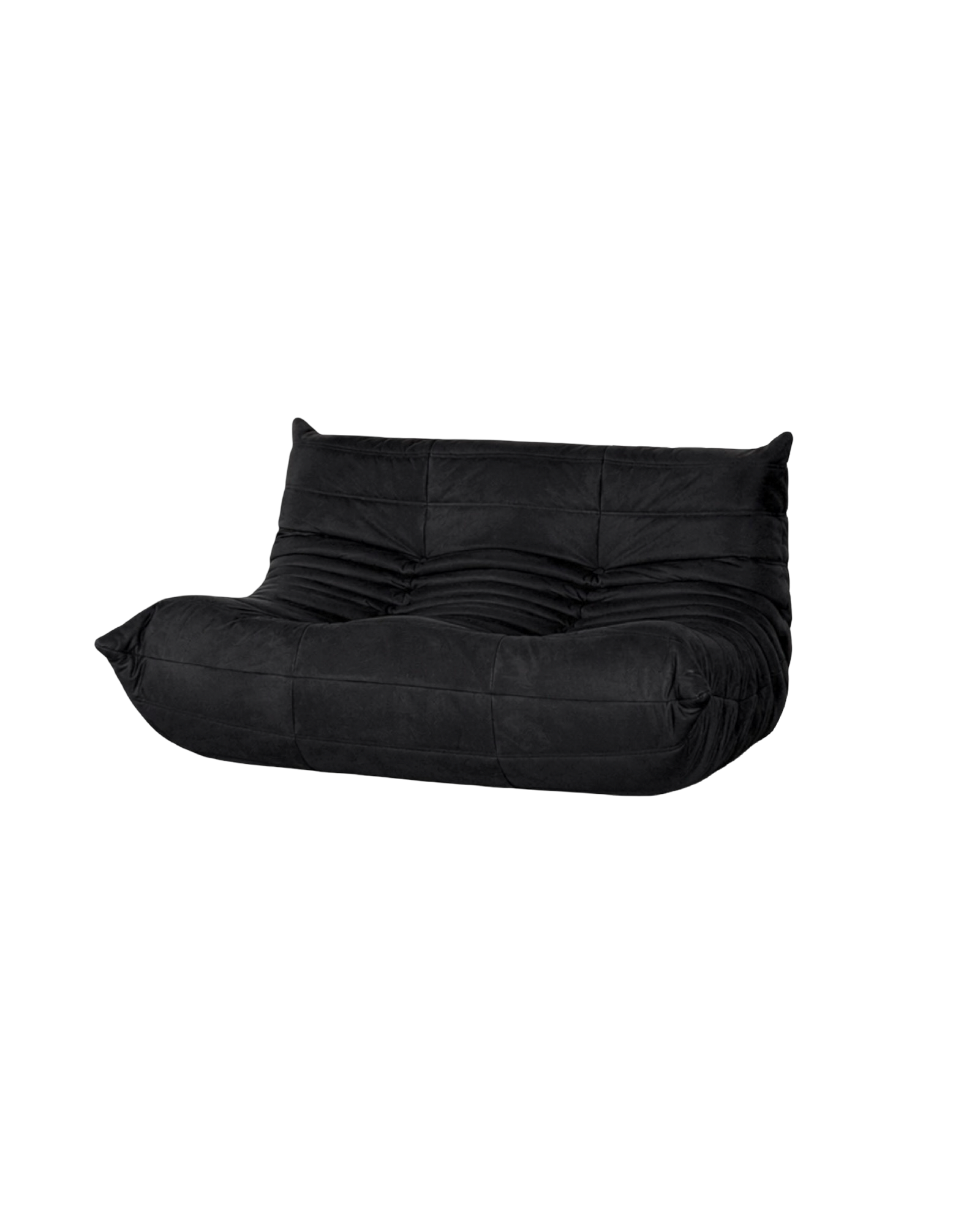sofa Togo, Ligne Roset, 2 - osobowa, czarna alcantara