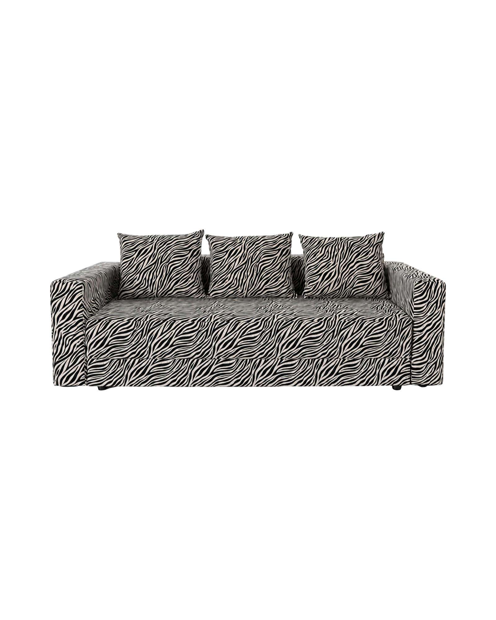sofa z funkcją spania, zebra, lata 2000