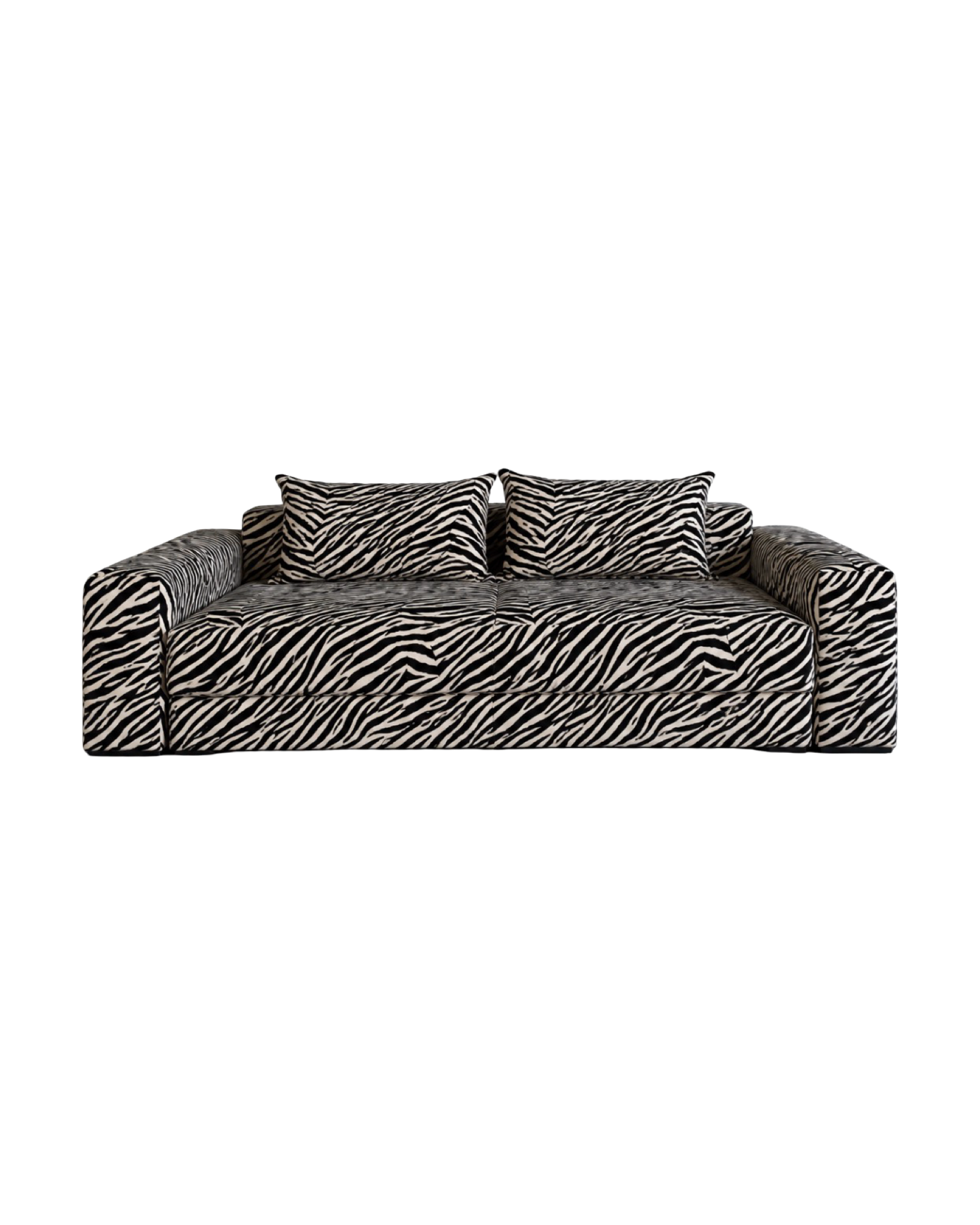 sofa, lata 2000, funkcja spania, po renowacji, zebra