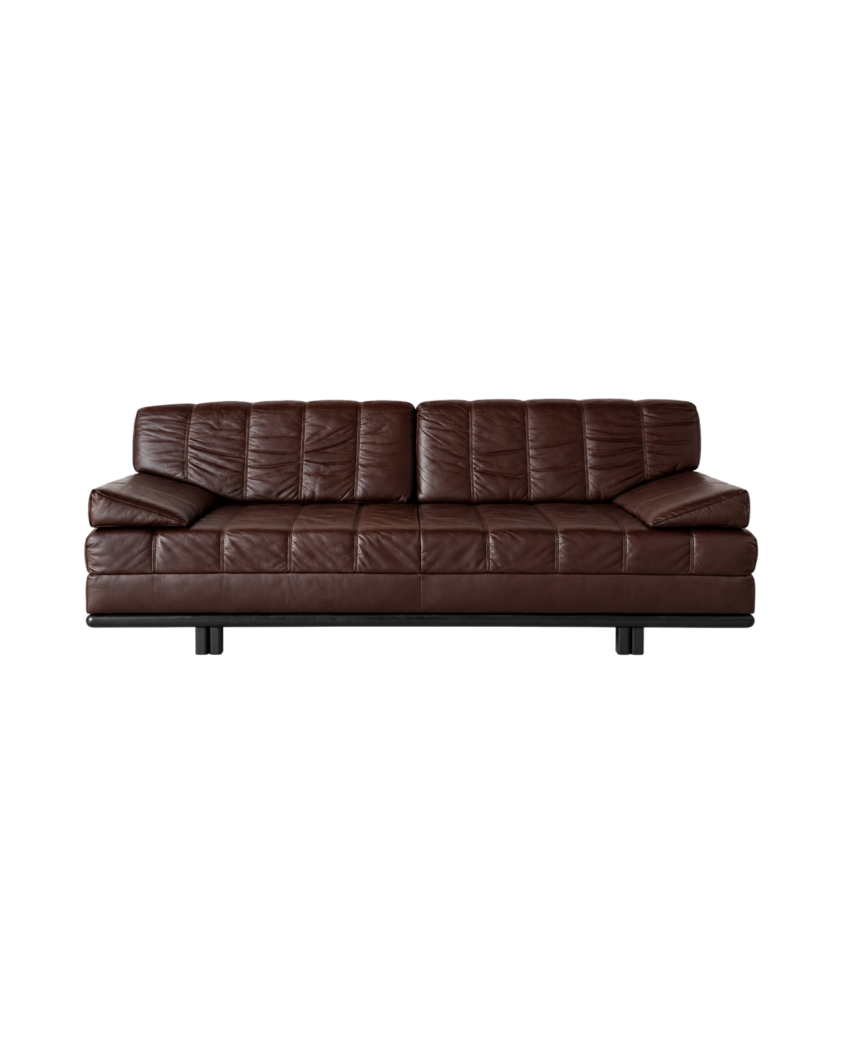 sofa z funkcją spania, lata 80, brąz