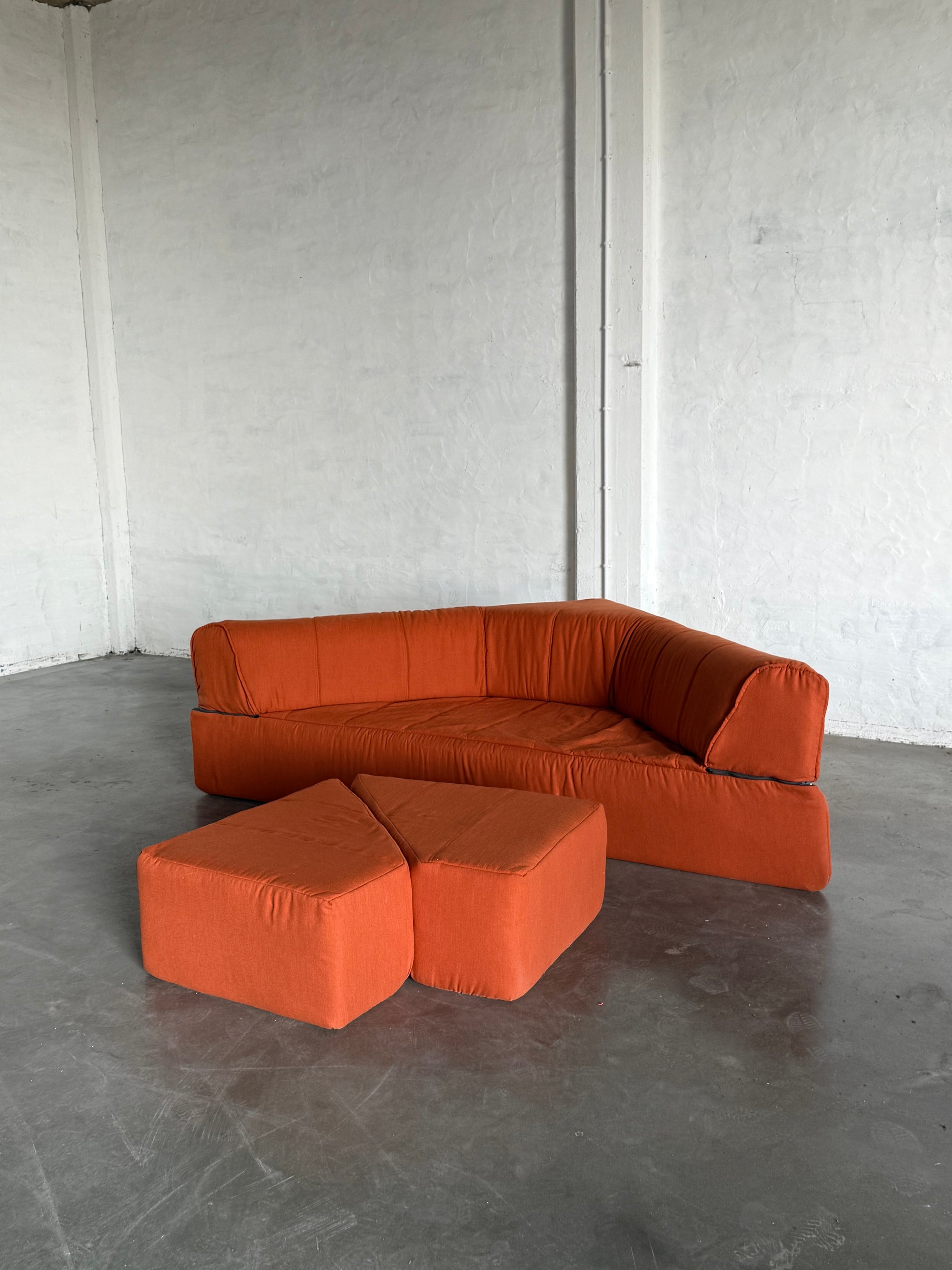 sofa/łóżko modułowa w stylu Space Age