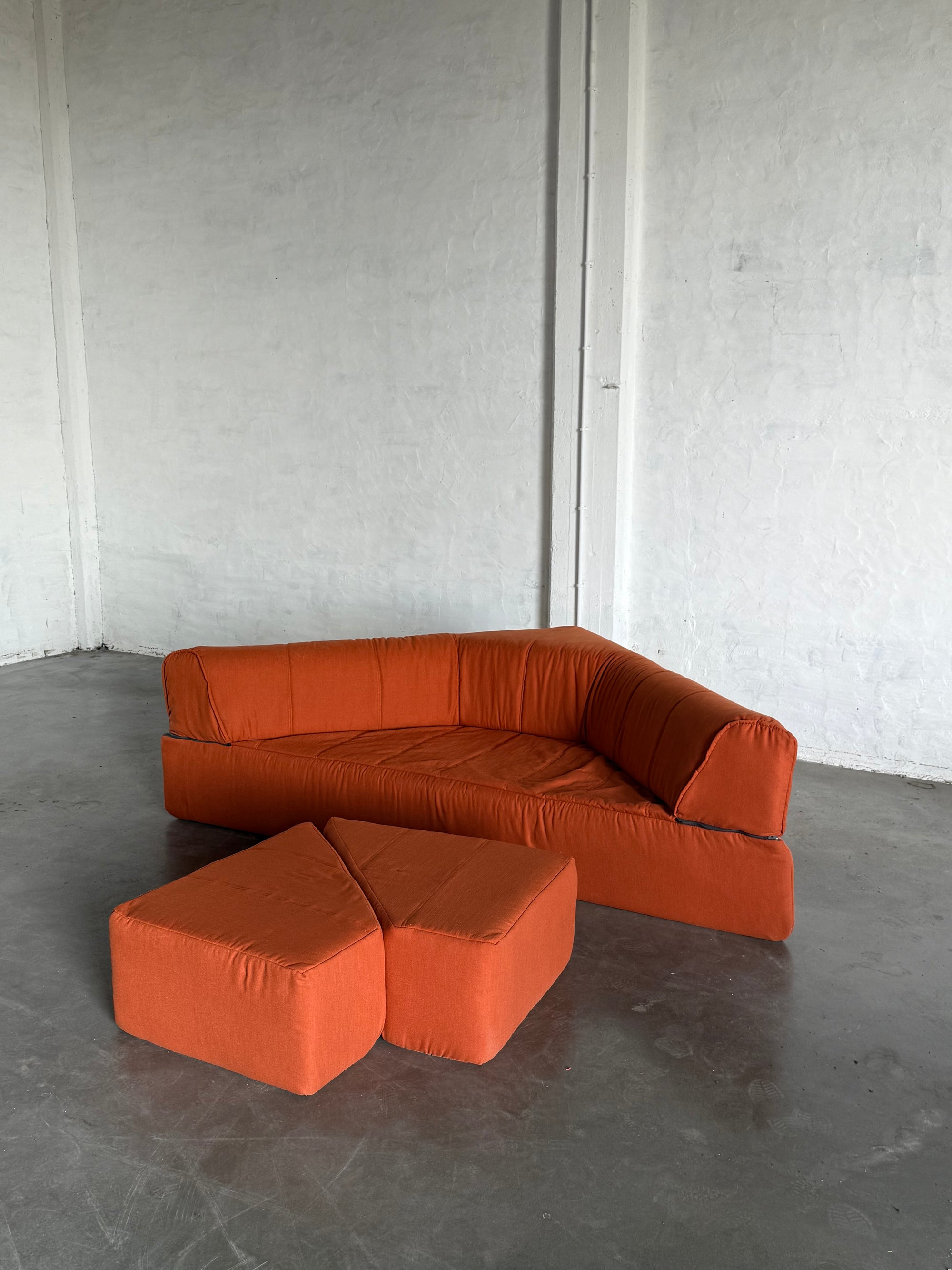 sofa/łóżko modułowa w stylu Space Age