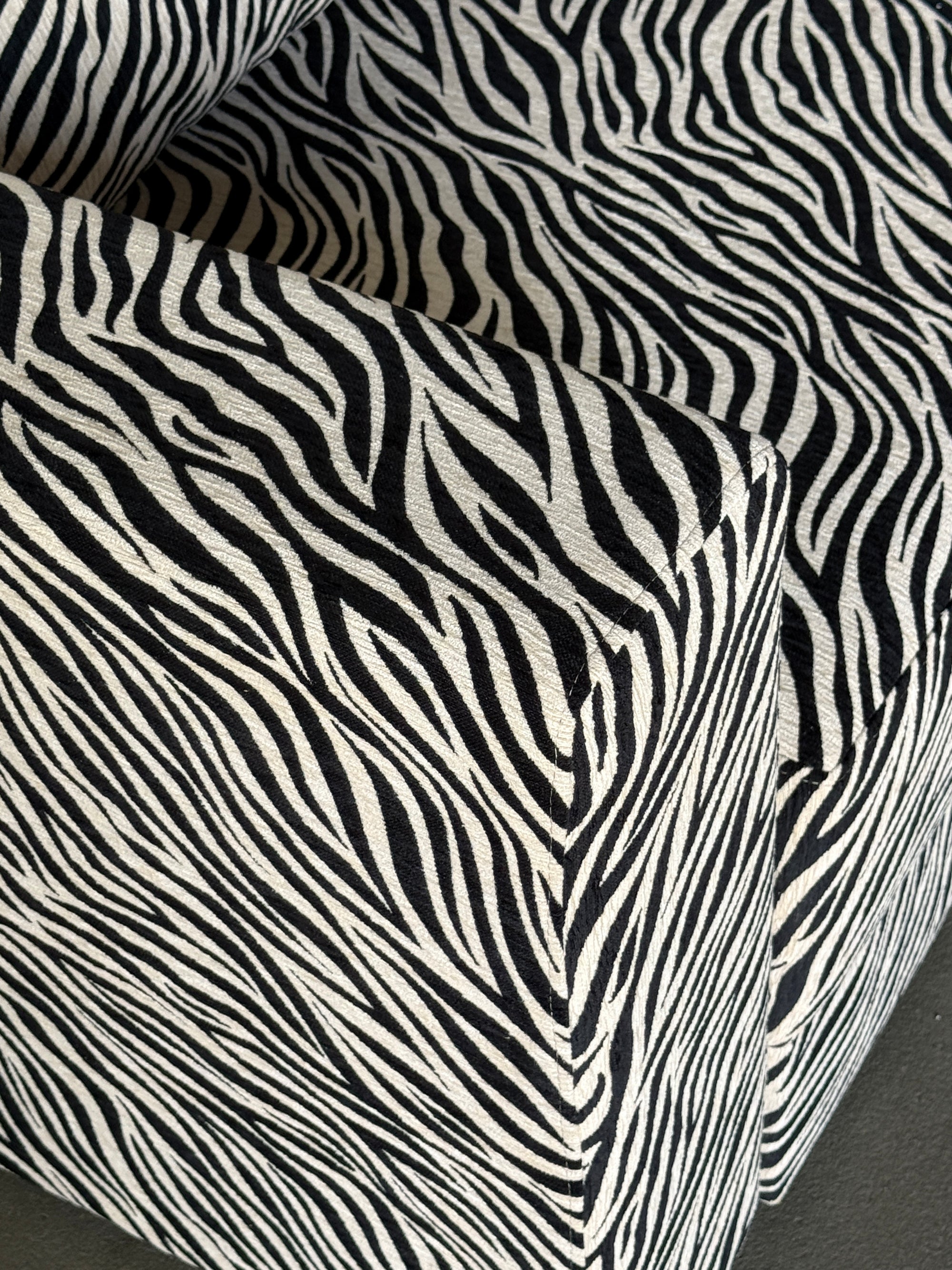 sofa z funkcją spania, zebra, lata 2000