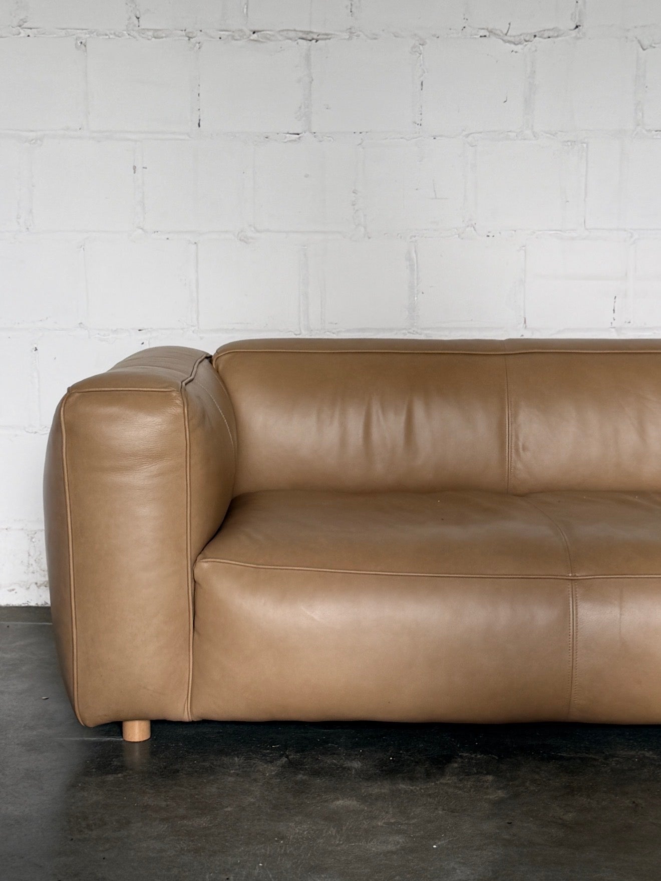 sofa Blok, piaskowa, lata 90/00