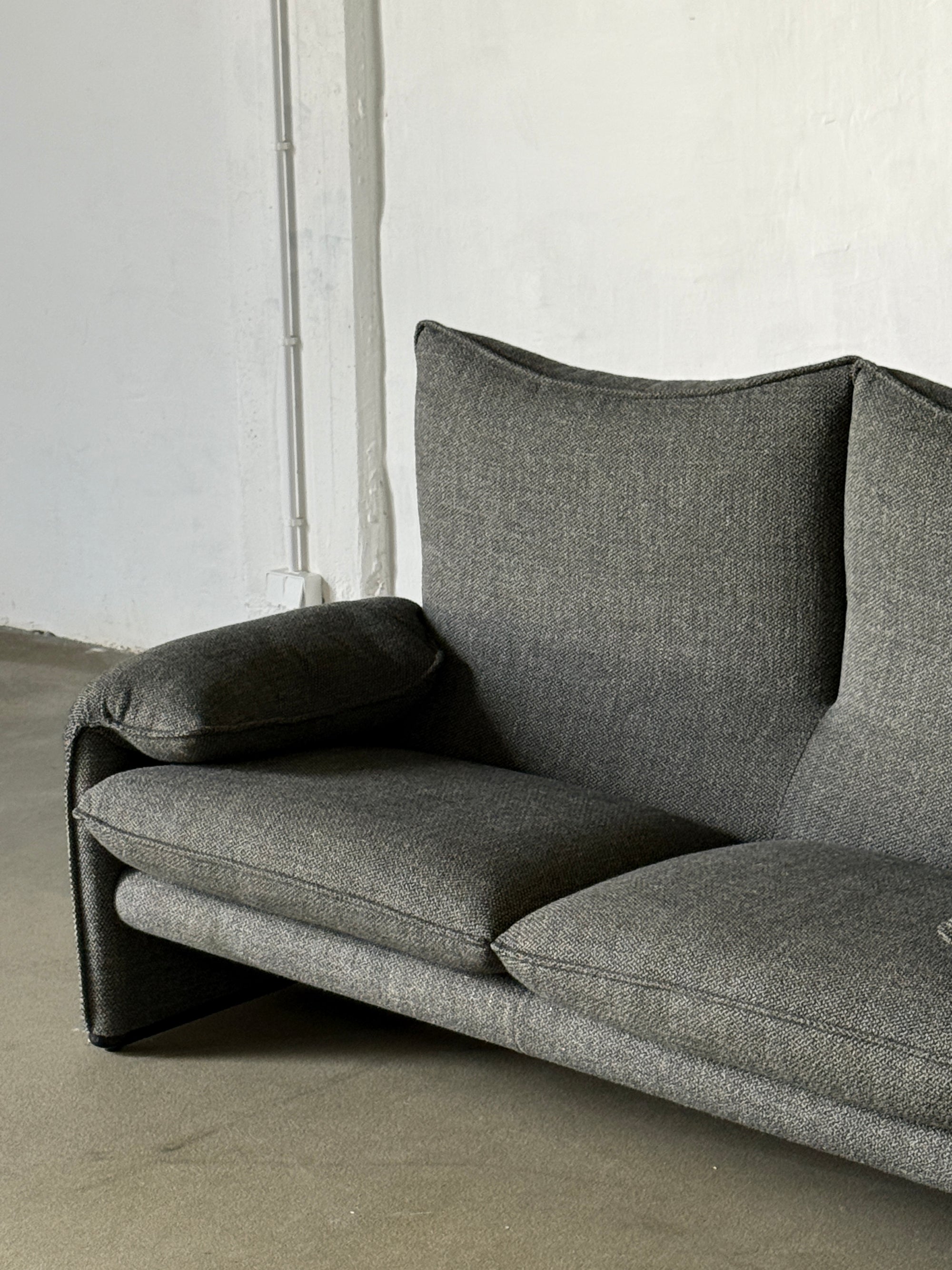 sofa Cassina Maralunga, 190 cm, oryginalna tapicerka - wełna, sygnowana