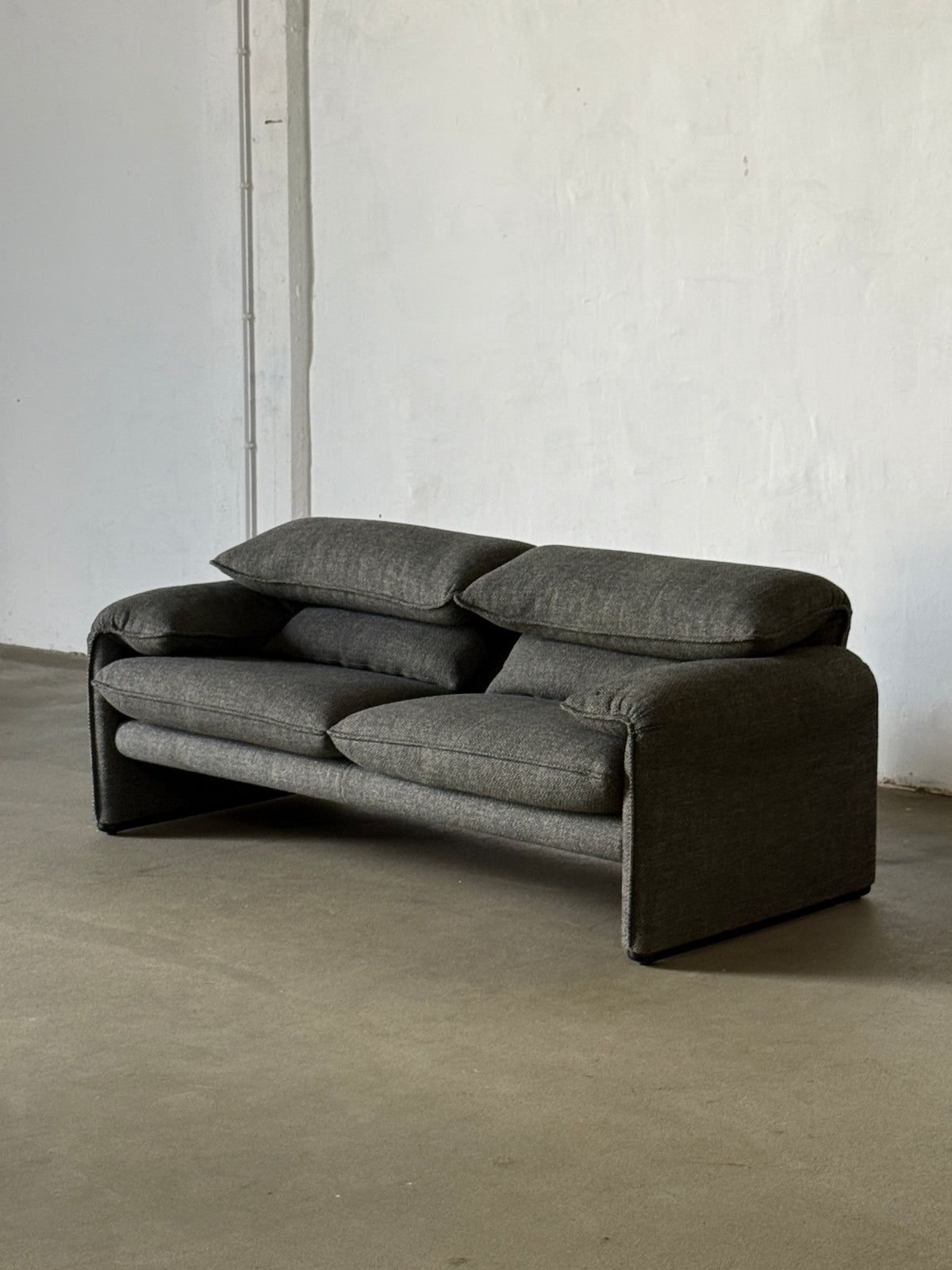 sofa Cassina Maralunga, 190 cm, oryginalna tapicerka - wełna, sygnowana
