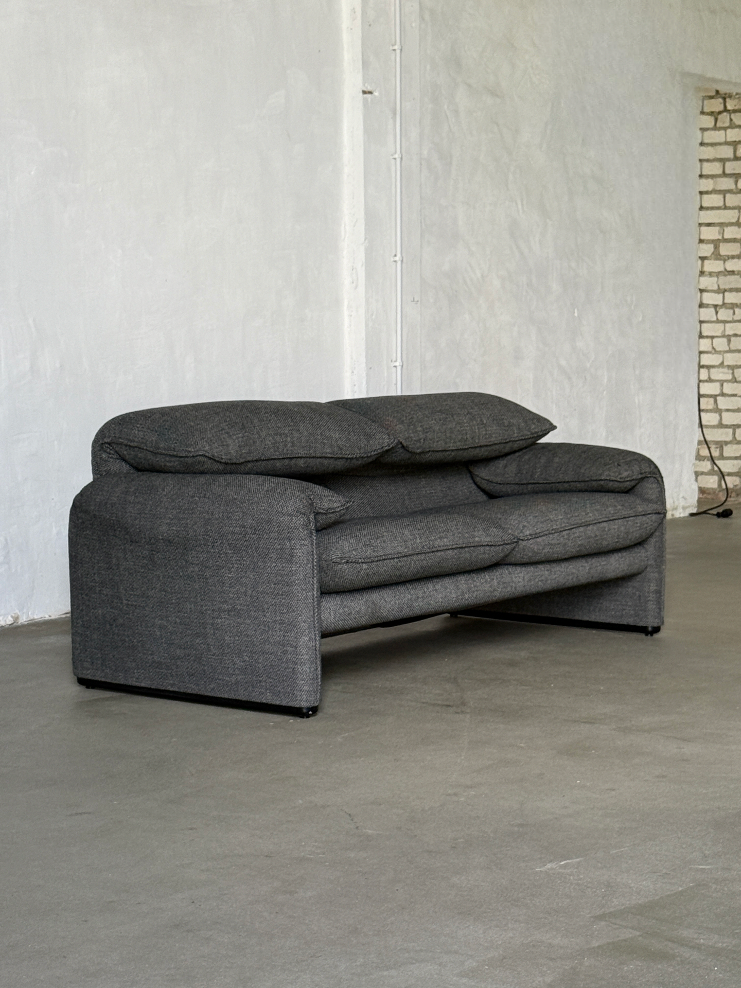 sofa Cassina Maralunga, 190 cm, oryginalna tapicerka - wełna, sygnowana