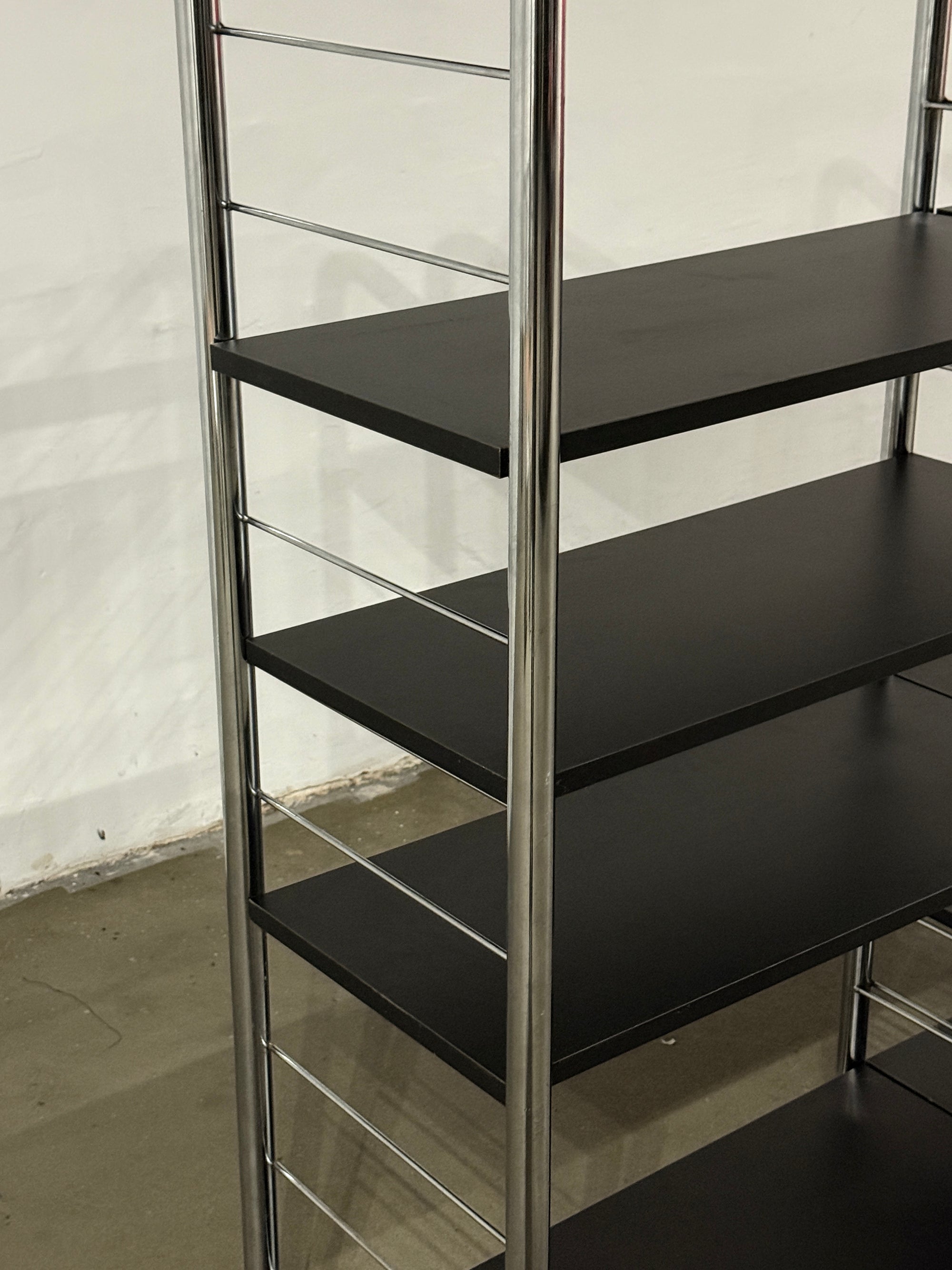 regał modułowy, chrom, Bauhaus, lata 70