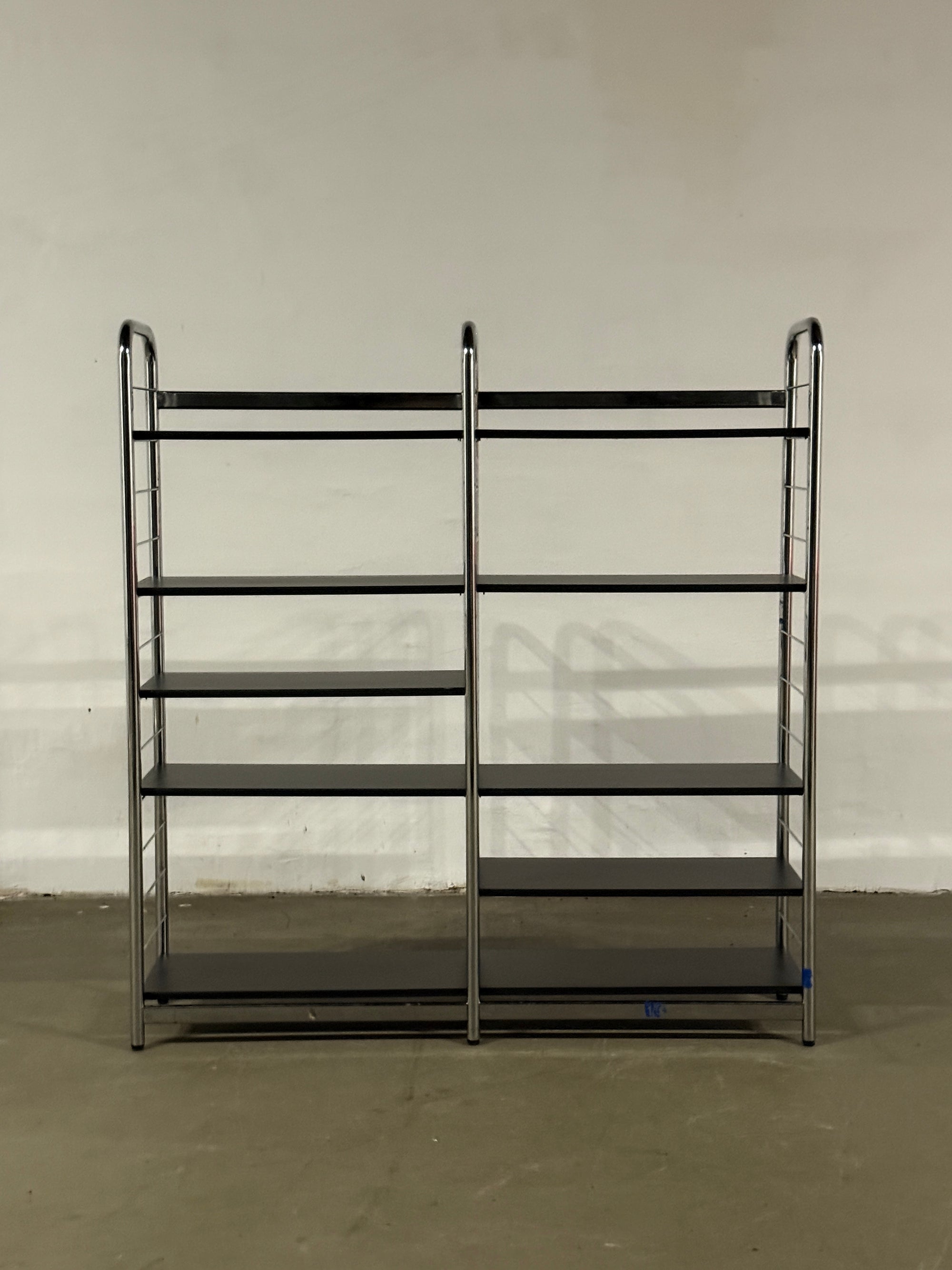 regał modułowy, chrom, Bauhaus, lata 70
