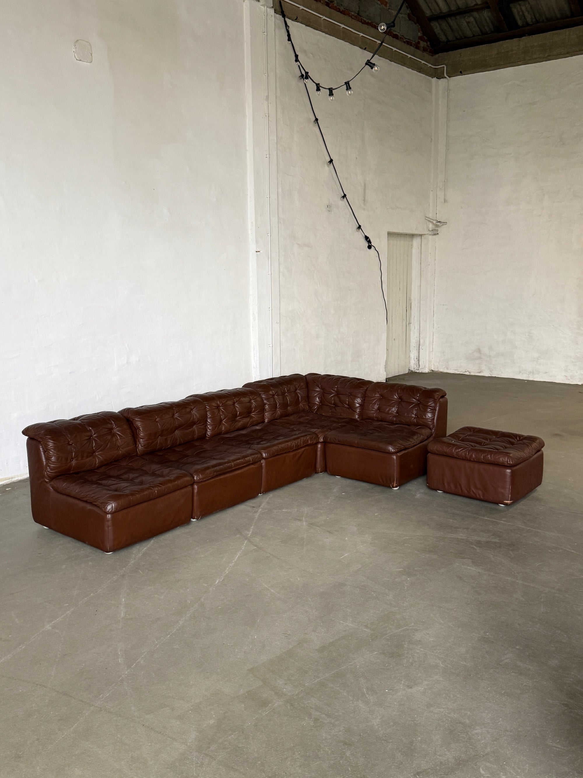sofa modułowa, lata 70, patchwork