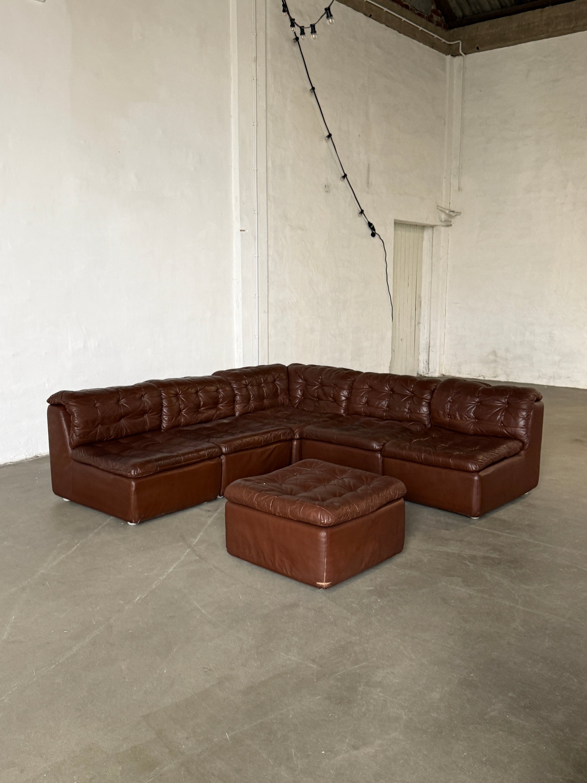 sofa modułowa, lata 70, patchwork