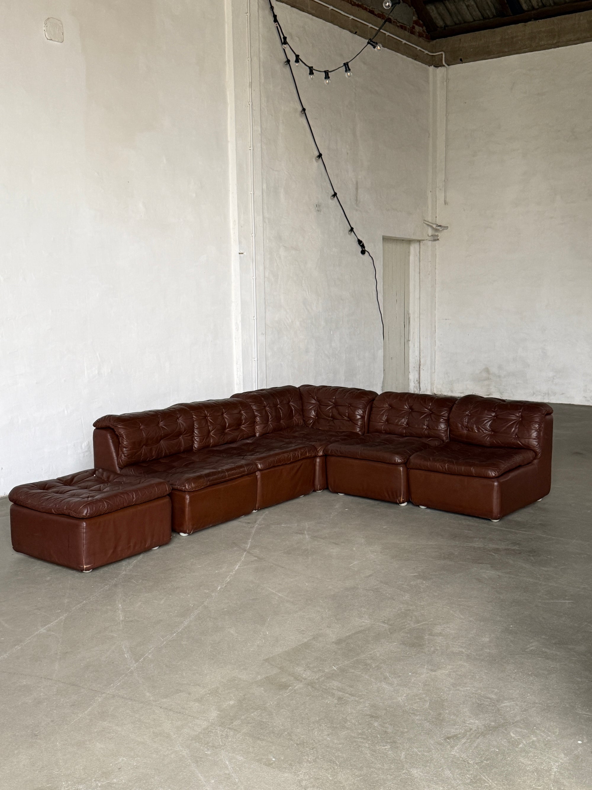 sofa modułowa, lata 70, patchwork