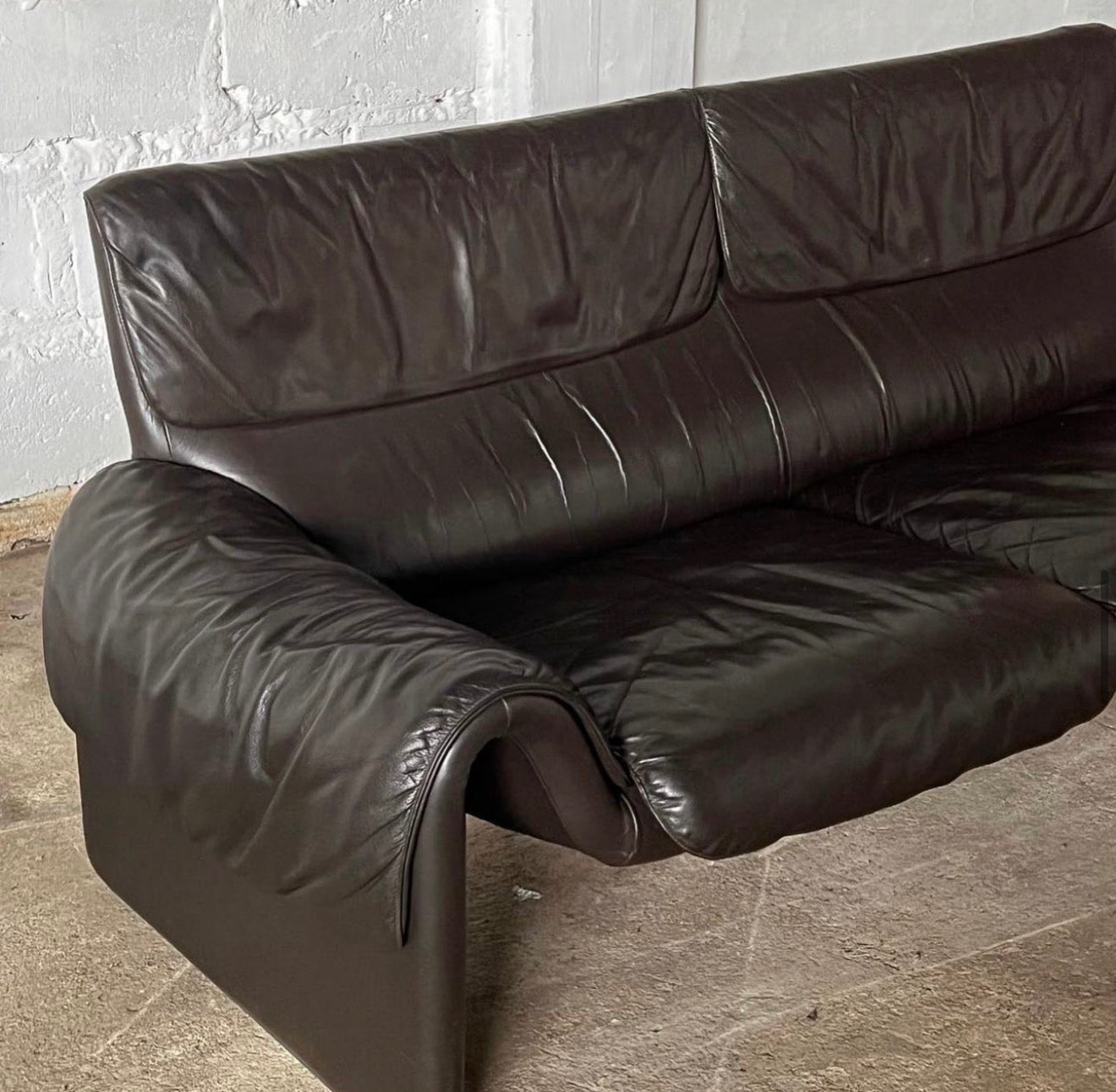 sofa De Sede, DS-2011, skóra naturalna w kolorze gorzkiej czekolady