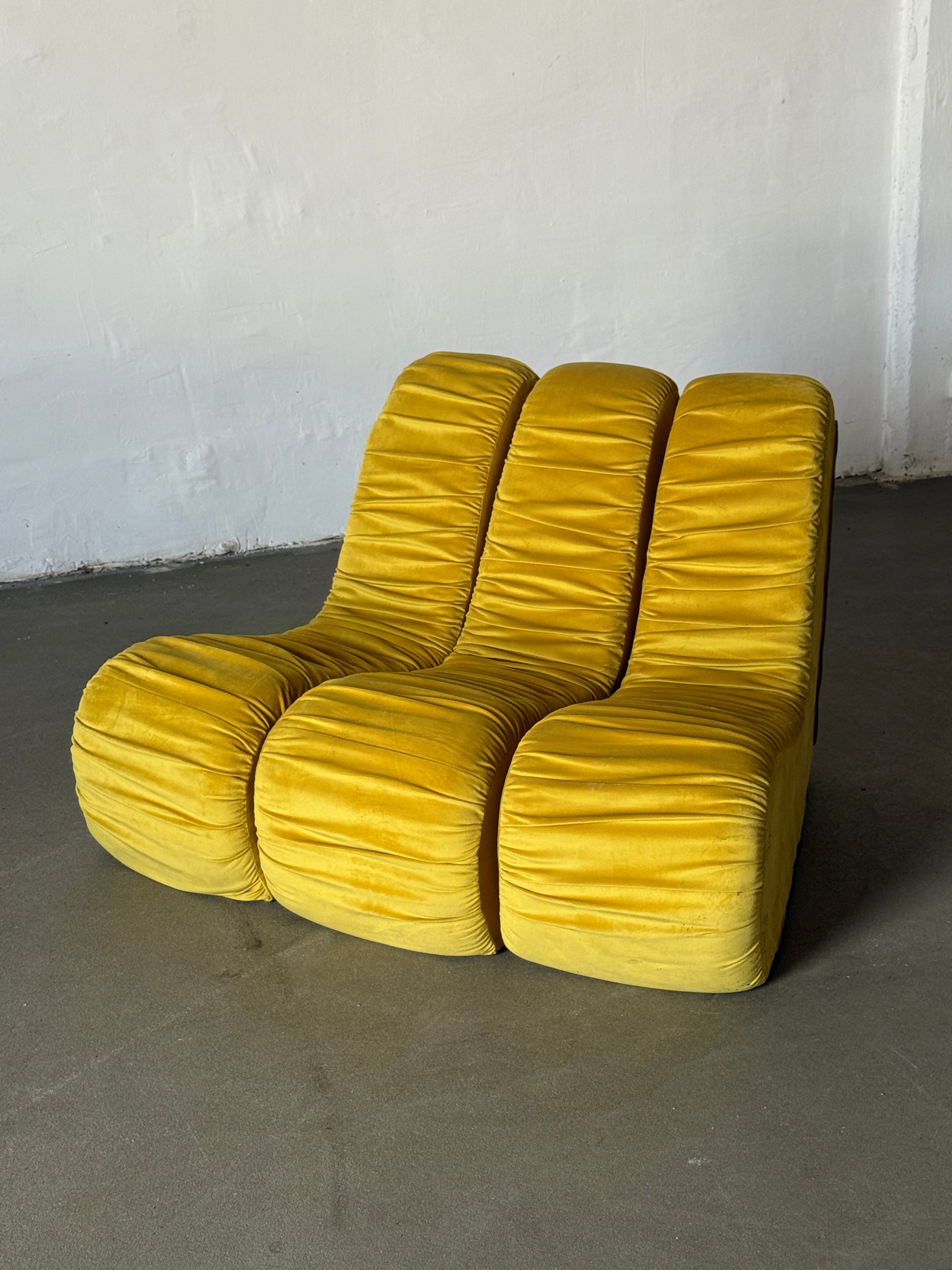 fotel Snejk, 3 moduły, welur yellow