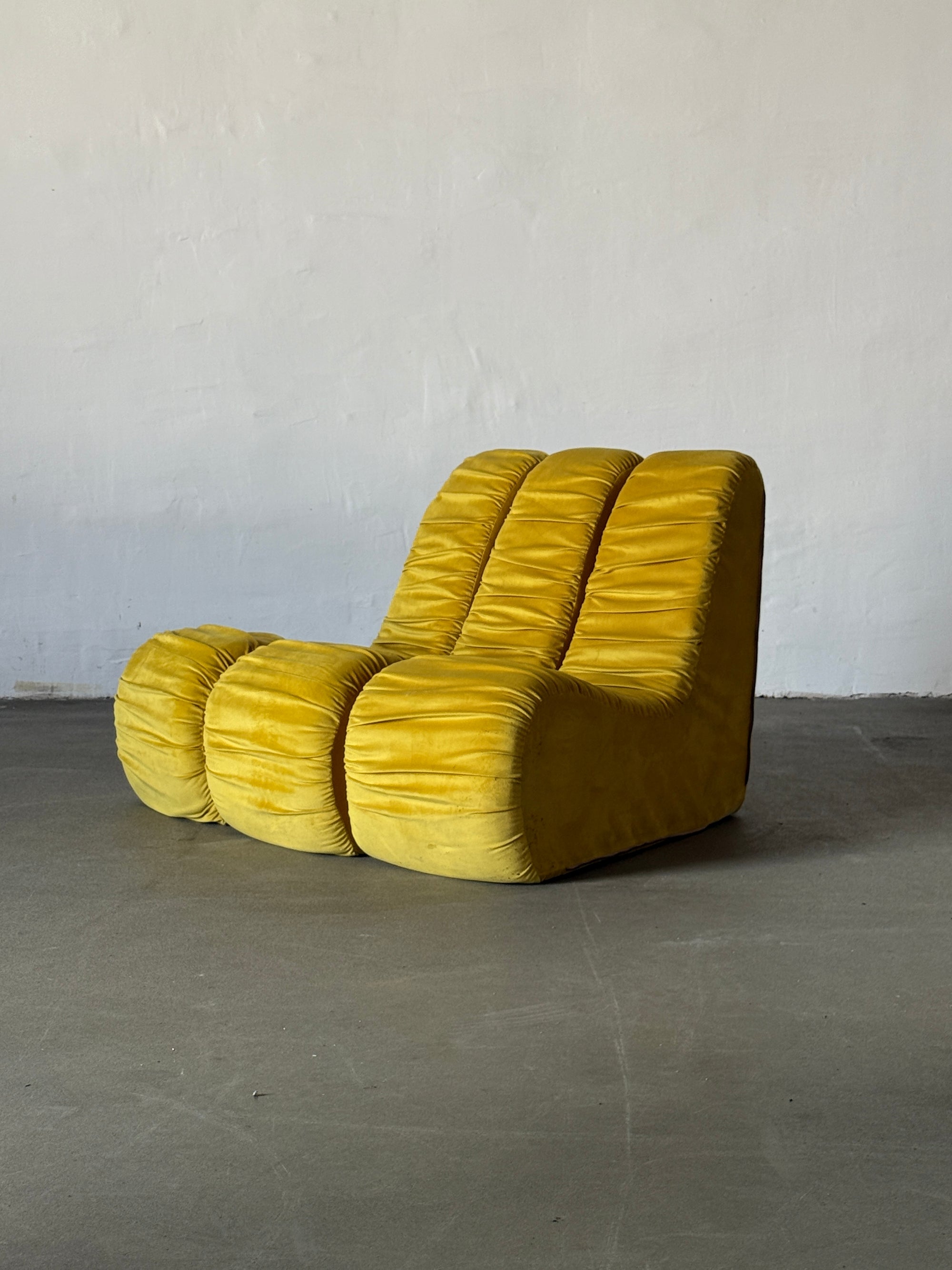fotel Snejk, 3 moduły, welur yellow