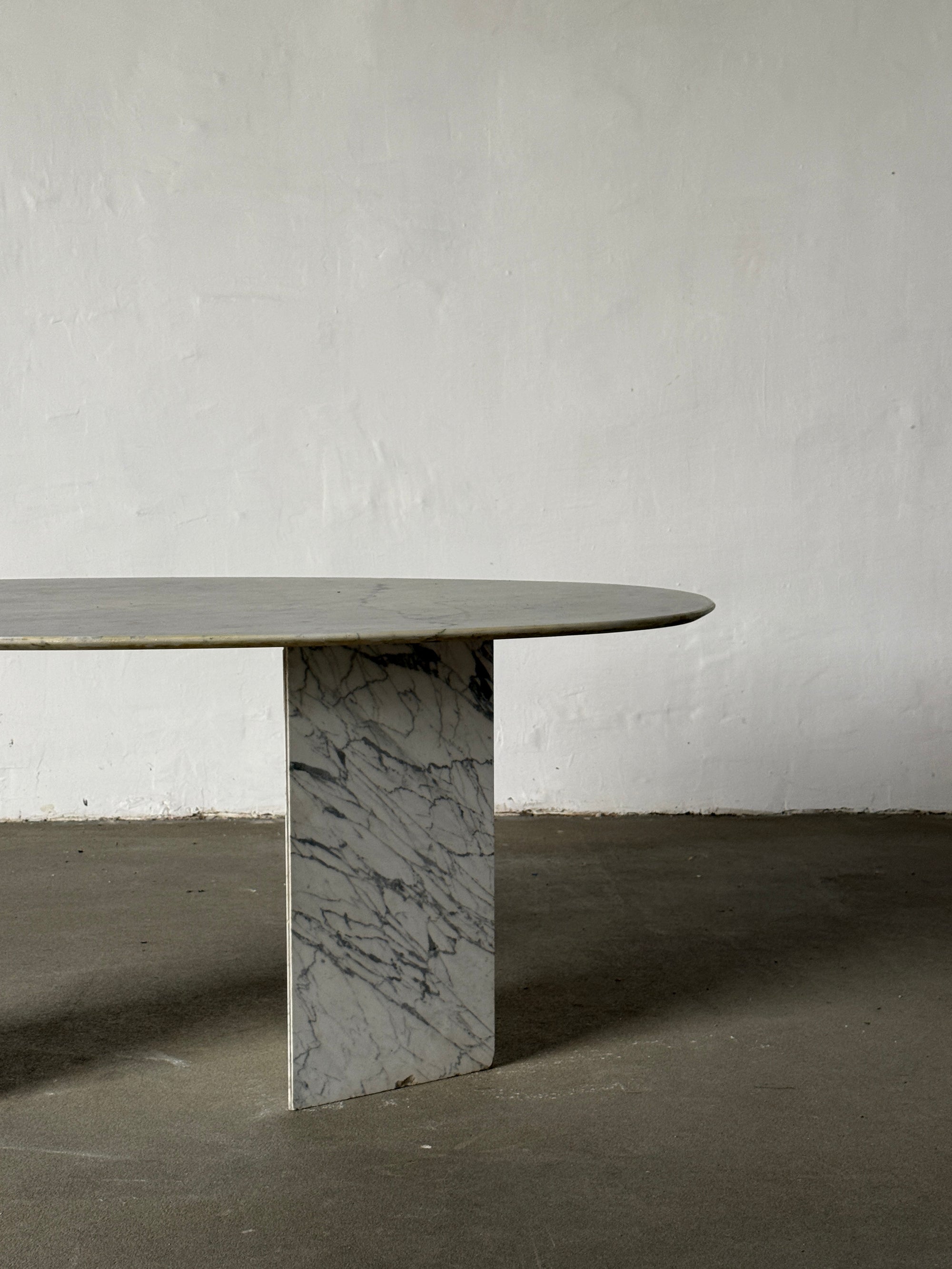 Stół jadalniany, Francja, lata 80, marmur Carrara