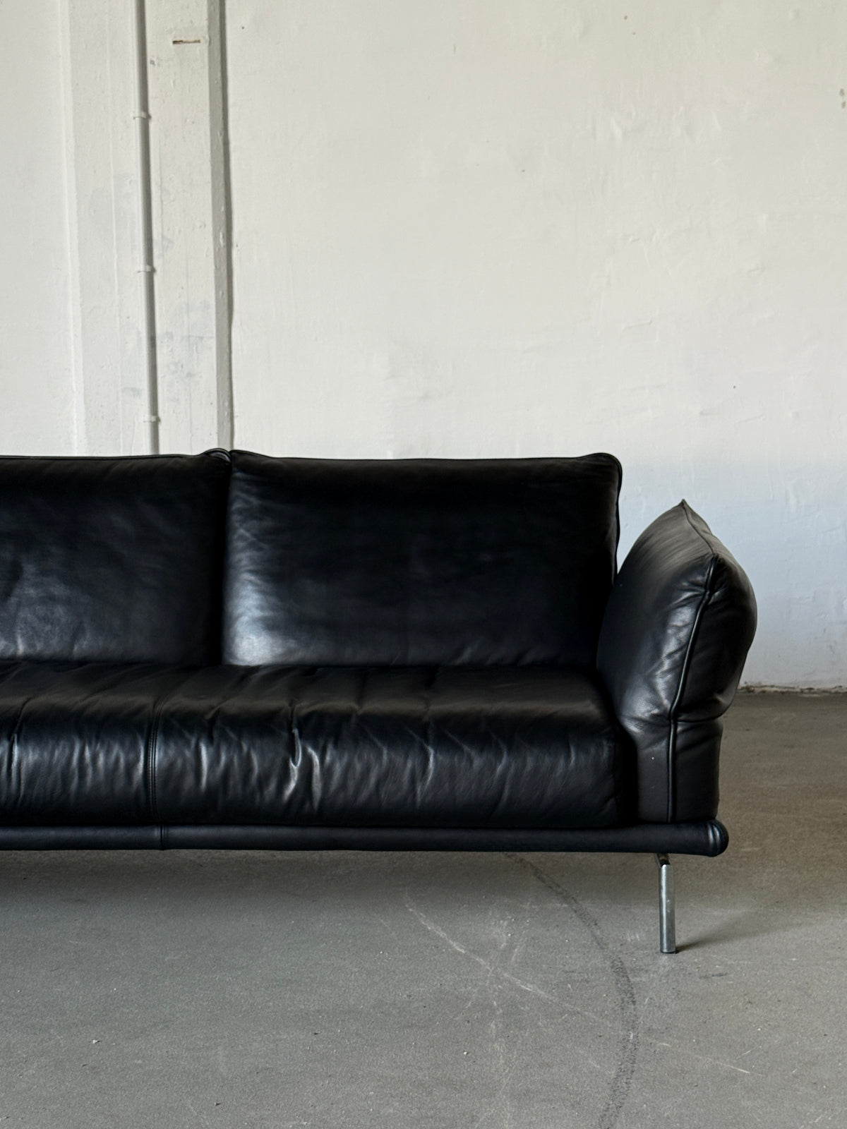 ekskluzywna sofa Machalke, lata 80/90, skóra naturalna