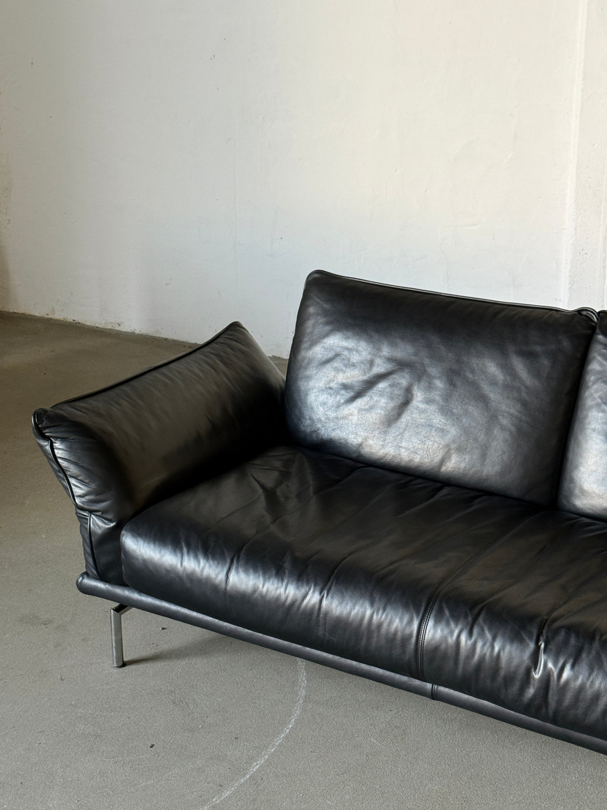 ekskluzywna sofa Machalke, lata 80/90, skóra naturalna
