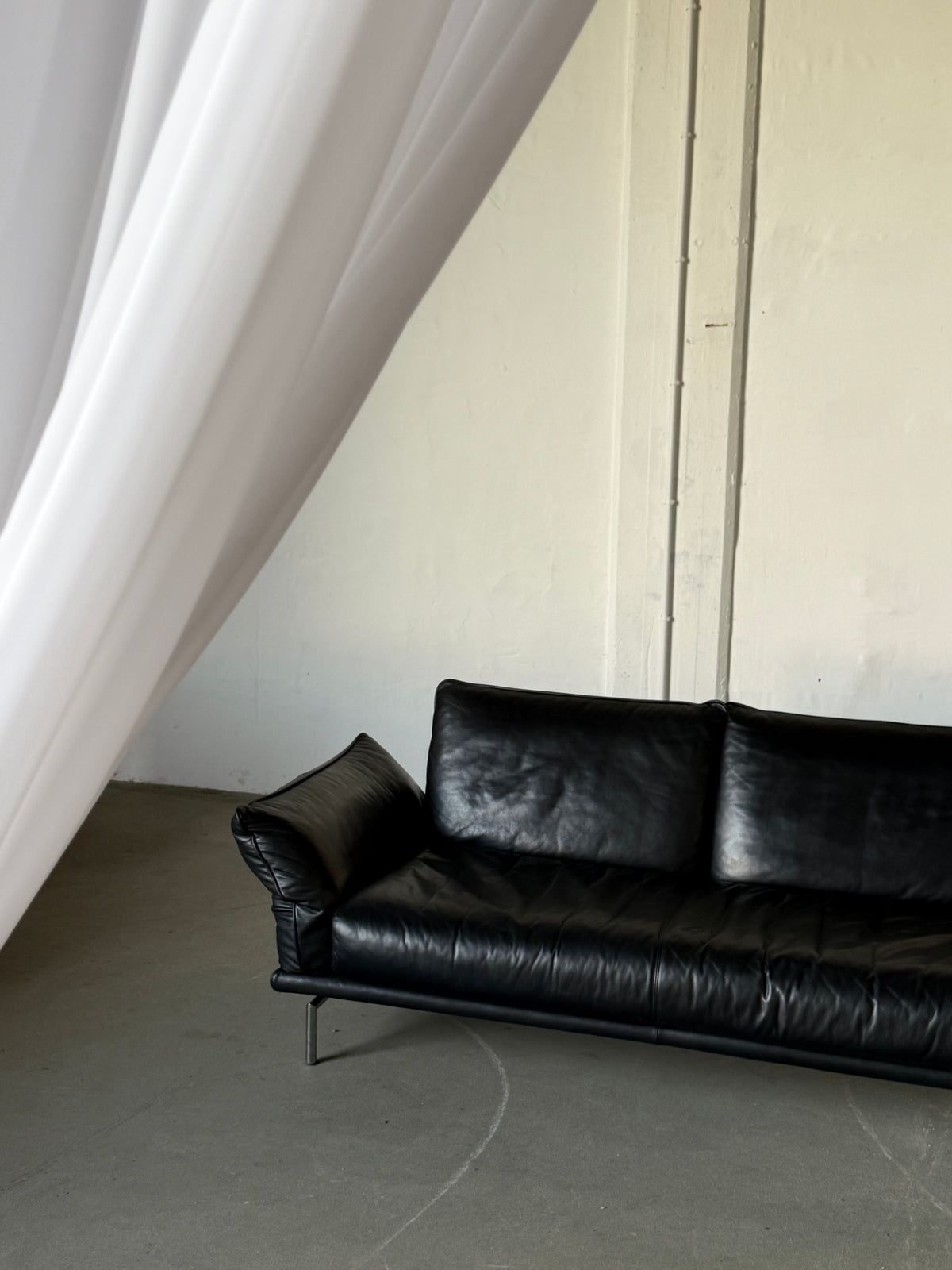 ekskluzywna sofa Machalke, lata 80/90, skóra naturalna