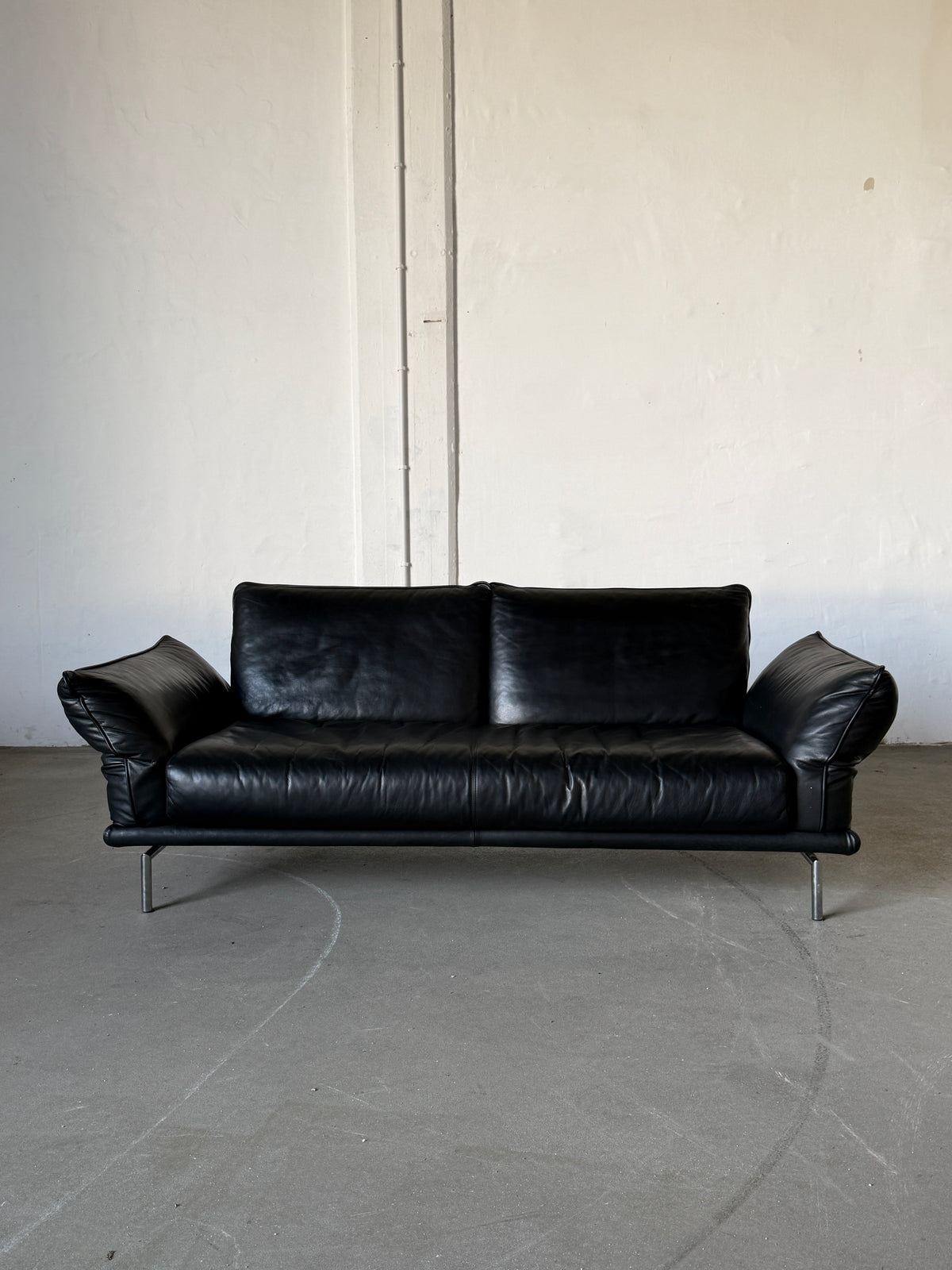 ekskluzywna sofa Machalke, lata 80/90, skóra naturalna