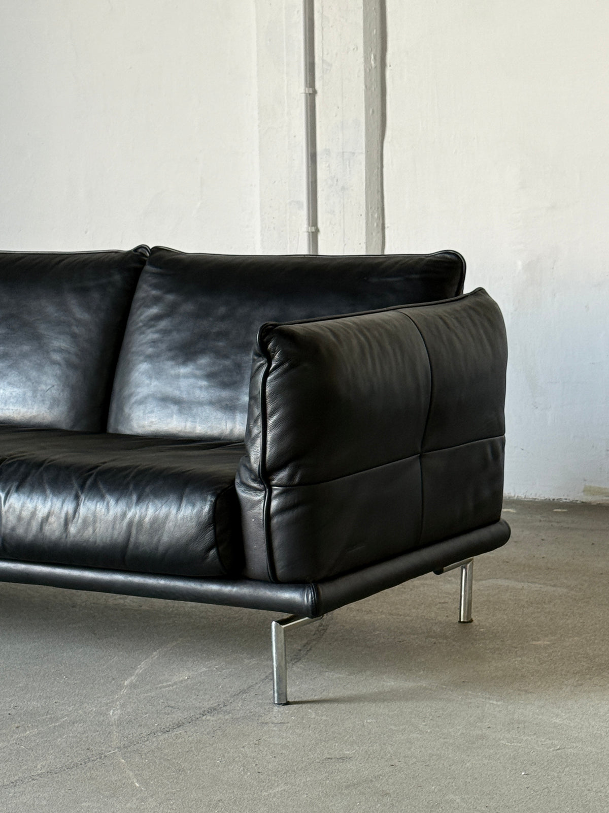 ekskluzywna sofa Machalke, lata 80/90, skóra naturalna