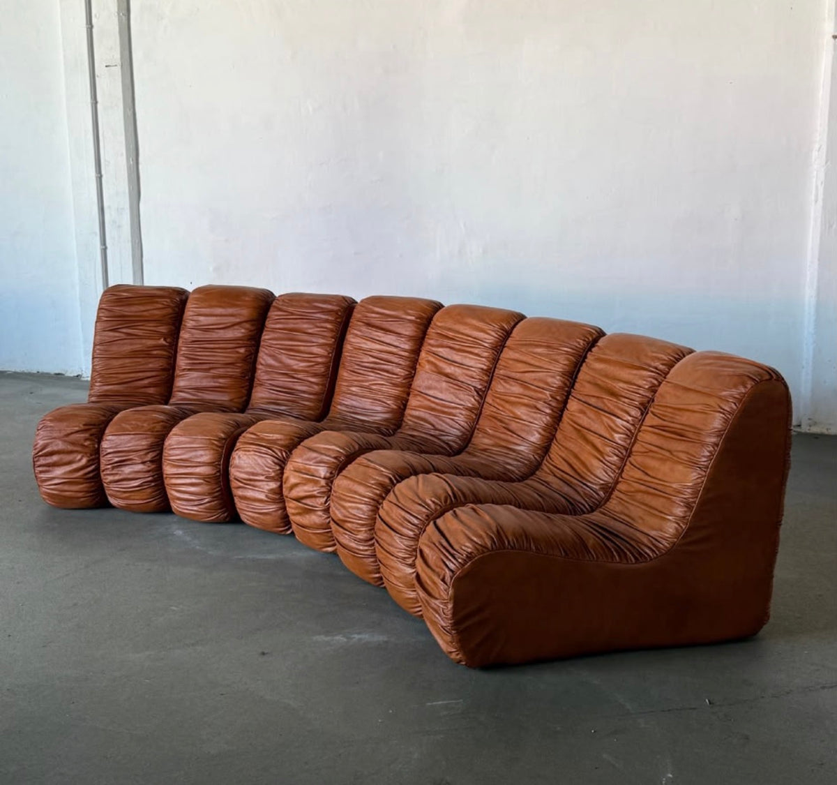 sofa Snejk, 12 elementów, skóra, wąż