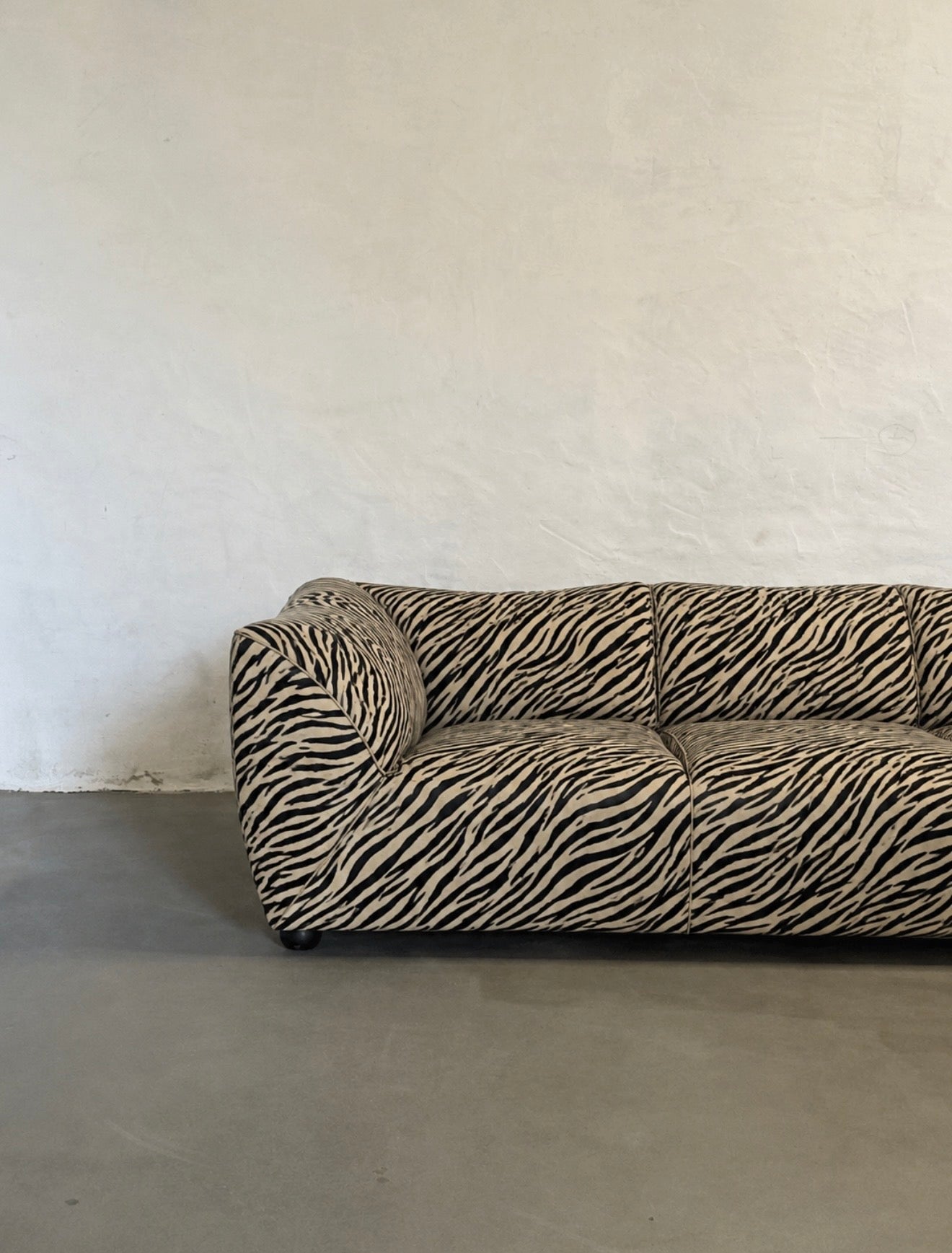 sofa w stylu B&B Italia Bambole, zebra, po renowacji