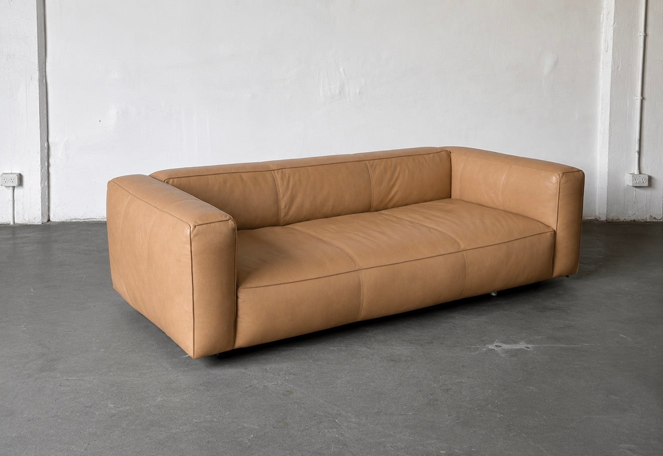 sofa Block, piaskowa, lata 90/00