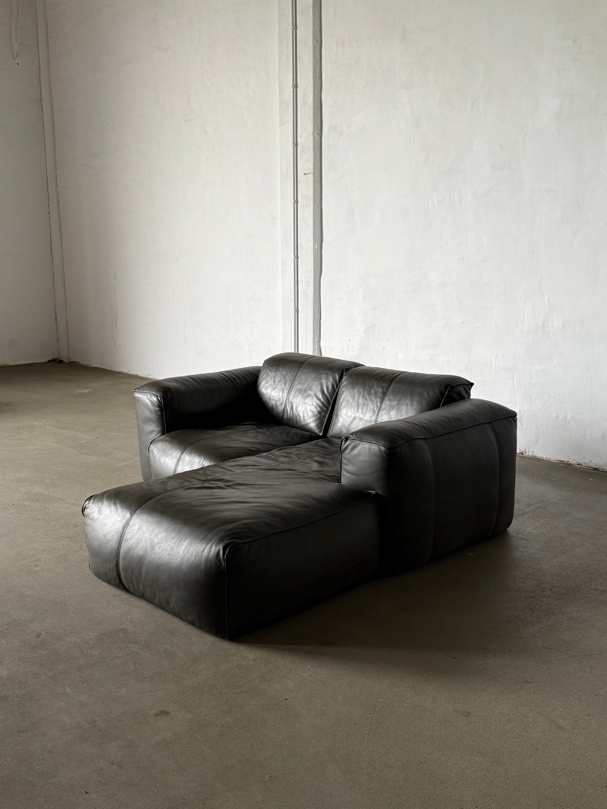 sofa Hudson z szezlongiem, skóra naturalna