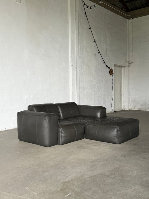 sofa z szezlongiem, "Hudson", skóra naturalna