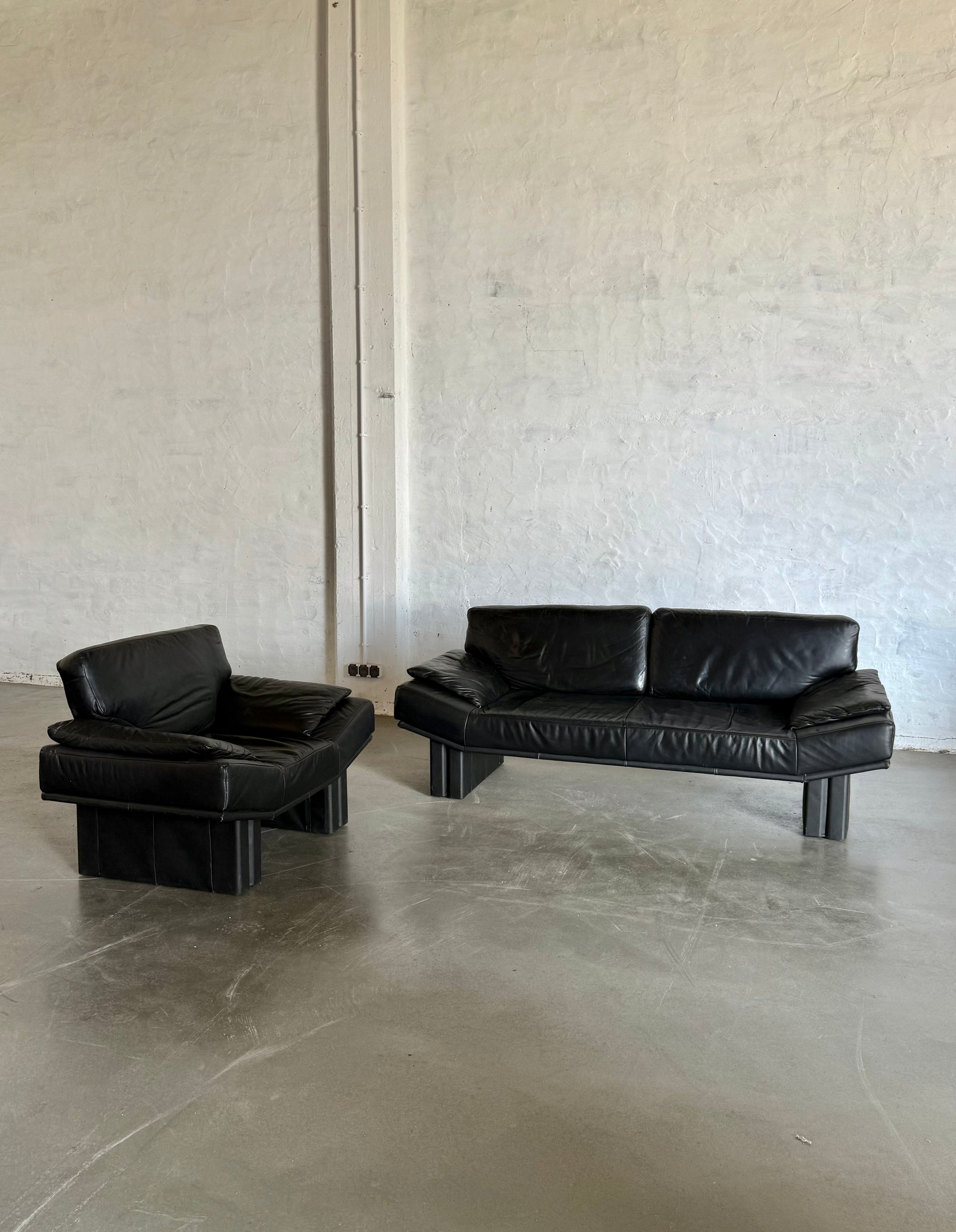 sofa + armchair, France, 80s, set