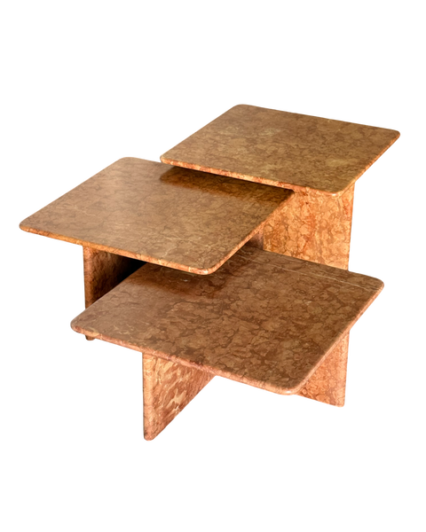 włoski stolik kawowy marmur rosso, lata 70